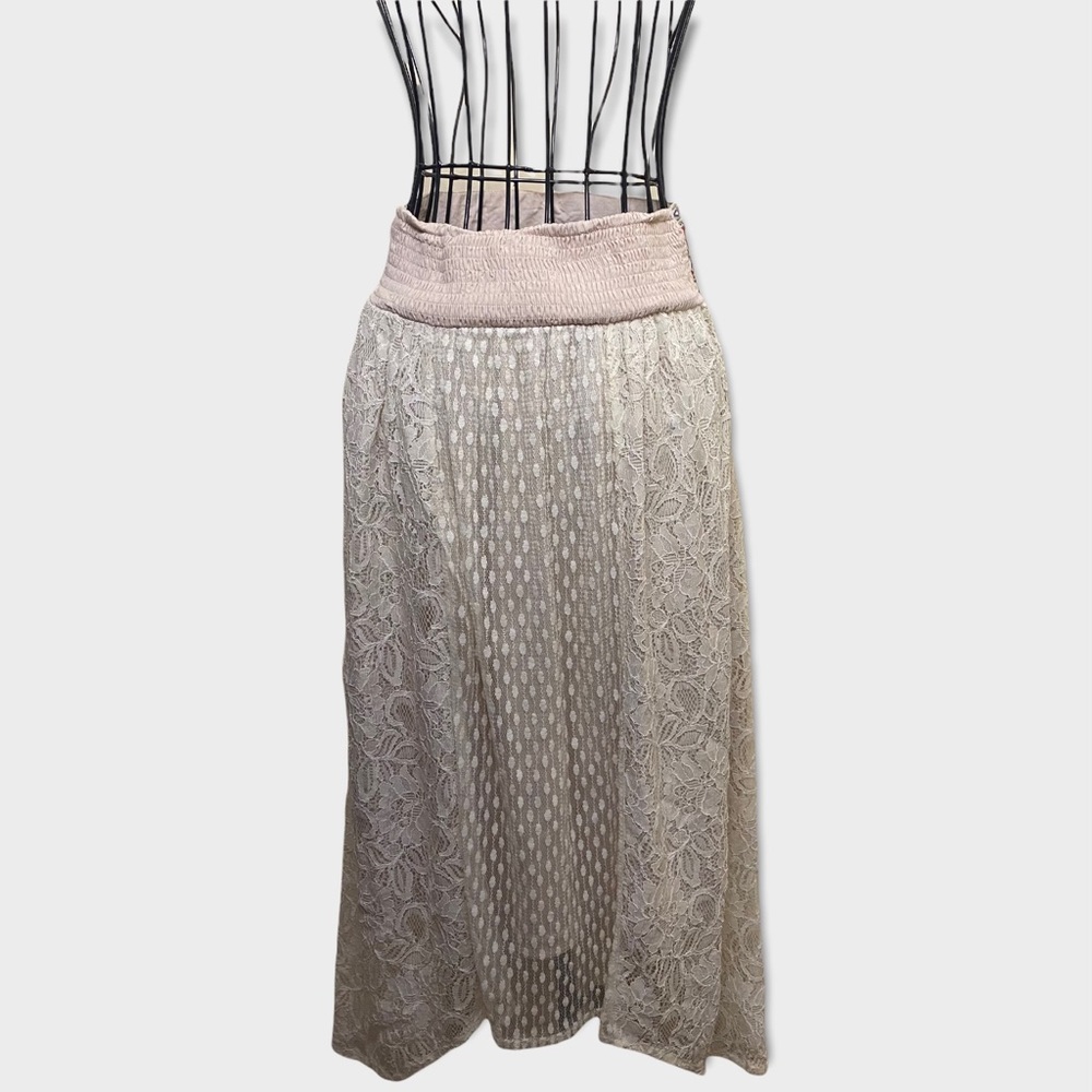 Lace Boho Midi Skirt - Picture 3 of 11